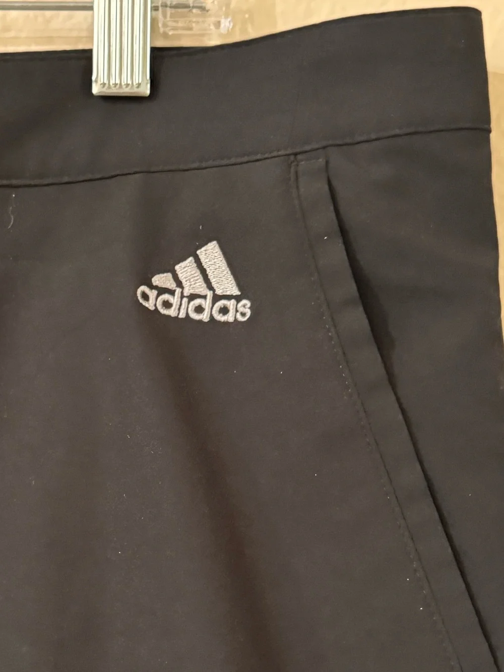 adidas Recycled Content Golf Shorts Black Flat Front Smooth Waist Men Size 40